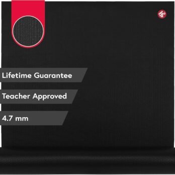 Manduka Lightweight Yoga Mat – Extra Long, Ultra Durable, 79″ x 30″ – Black