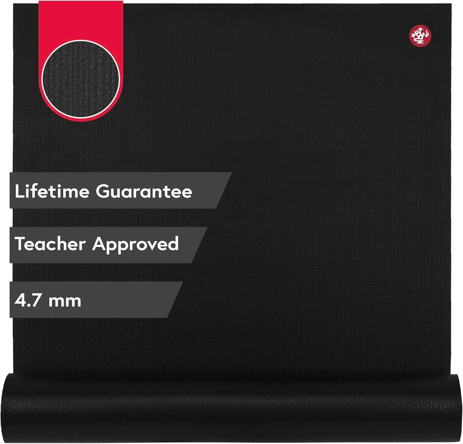 Manduka Lightweight Yoga Mat – Extra Long, Ultra Durable, 79″ x 30″ – Black